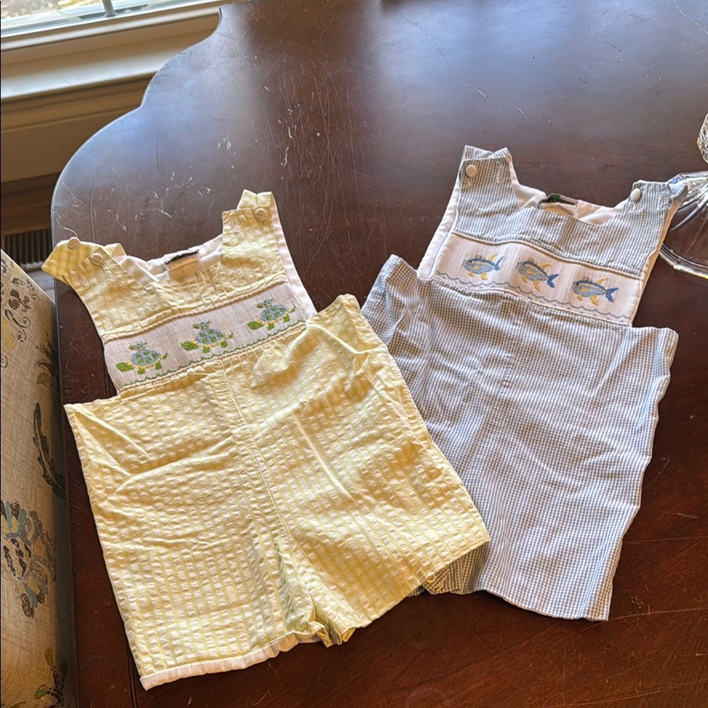 Vintage Baby Rompers - Yellow and Blue